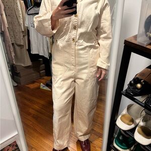 Banana Republic Denim  Cream Color Jumpsuit
